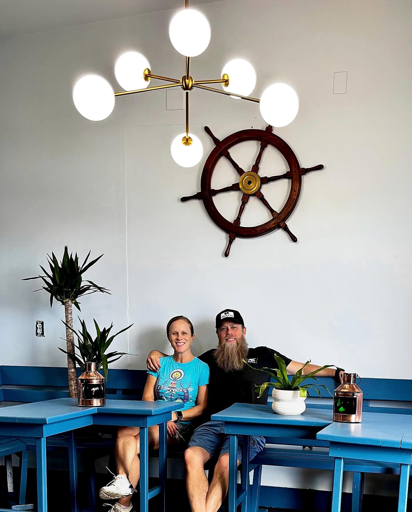 Capt. Lance and Fran Marler at Black Flag Galley
